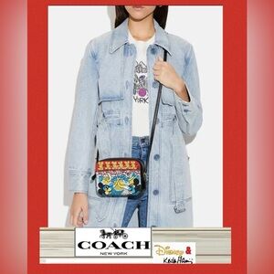COACH x Disney Mickey Mouse Keith Haring crossbody bag (Like New)❤️🖤